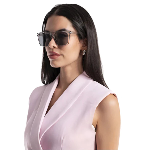 Blaze X Transparent Grey Wayfarer Sunglasses – Stylish & UV Protection | MG3637