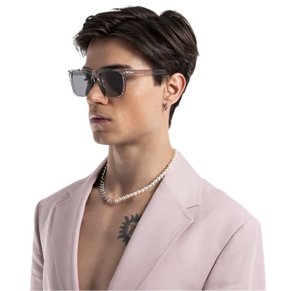 Blaze X Transparent Grey Wayfarer Sunglasses – Stylish & UV Protection | MG3637
