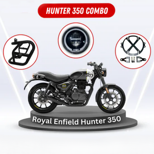 Royal Enfield Hunter 350 Crash Guard, Headlight & Grill Combo