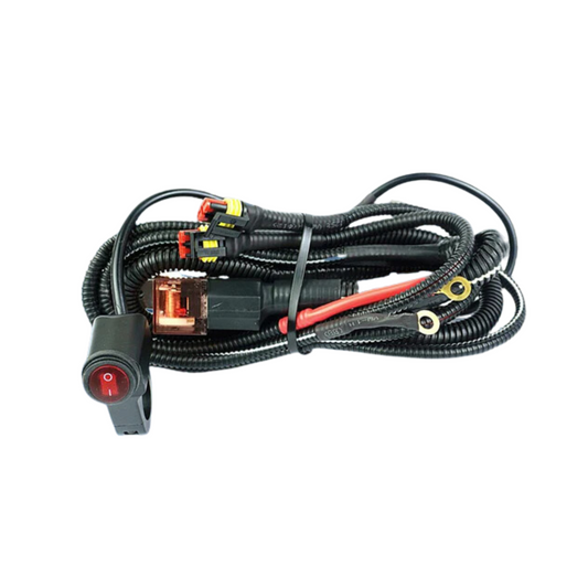 Auxpro Fog Light Wiring Harness for Single-Color Light – 1-Year Warranty