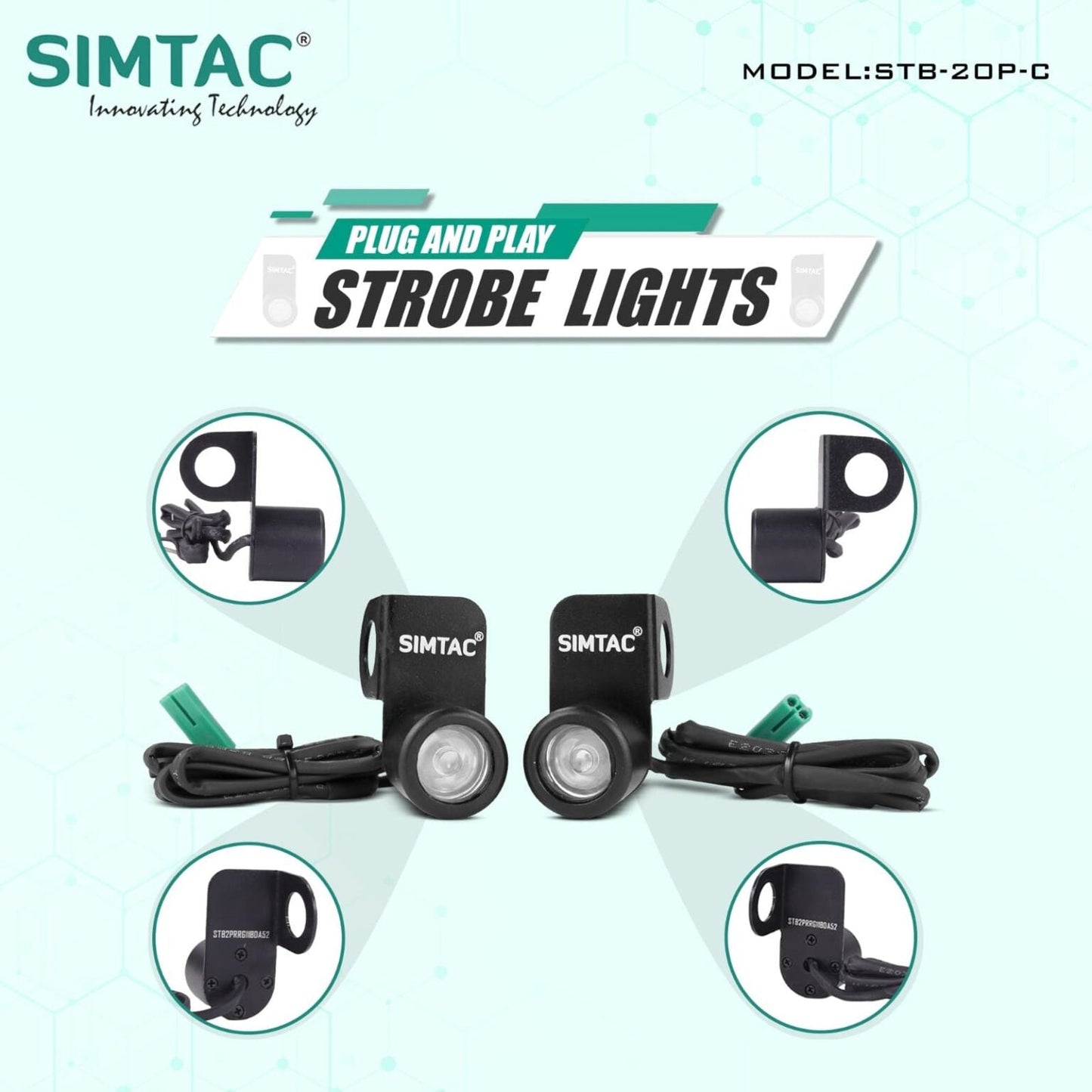Simtac Strobe Lights Kit for Bikes
