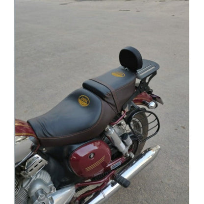 Ultra Cushion Dual Color Seat & Top Plate Backrest for Jawa 42, Jawa 42 2.1, Jawa Classic 300