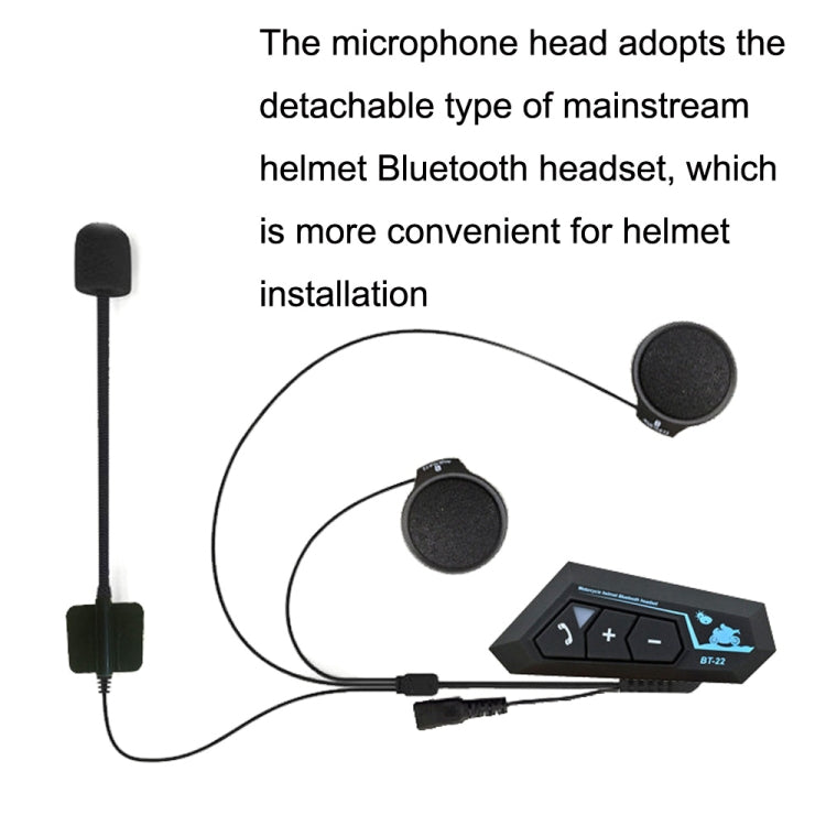 BT22 Waterproof Motorcycle Helmet Bluetooth Headset – Hands-Free Calls