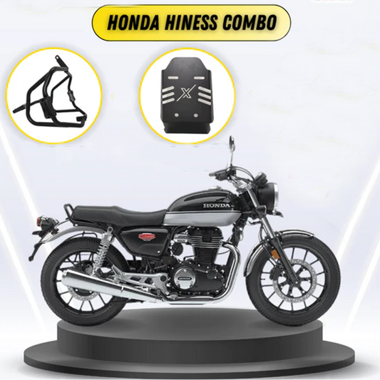 Honda Hiness Tripod Crash Guard & Bash Plate Black Combo
