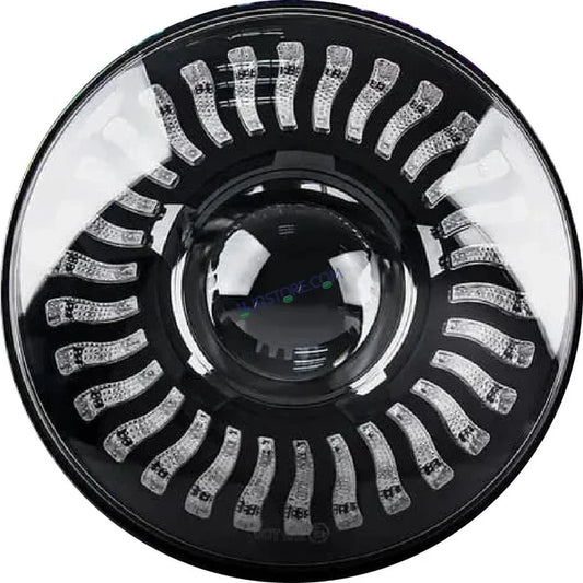 HJG 7 Inch White LED Headlight Chakra Headlight Assembly for Thar Royal Enfield | 75-120W CREE/Osram LED Chip Multi color Compatible with Royal Enfield, Jeep, Thar, Gypsy