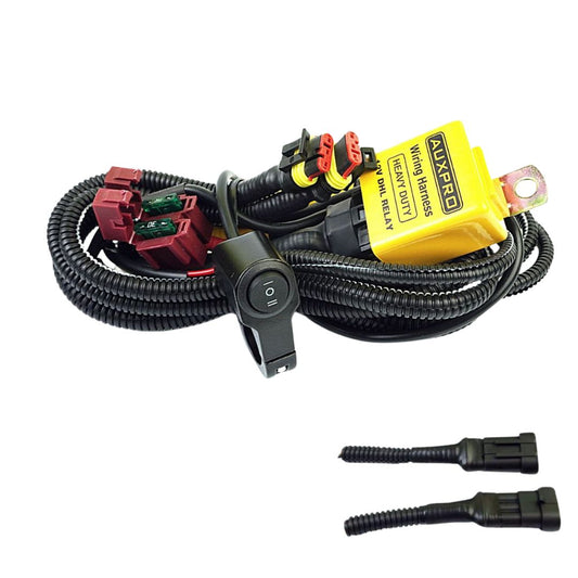 Auxpro Fog Light Wiring Harness for Dual-Color Light – 1-Year Warranty