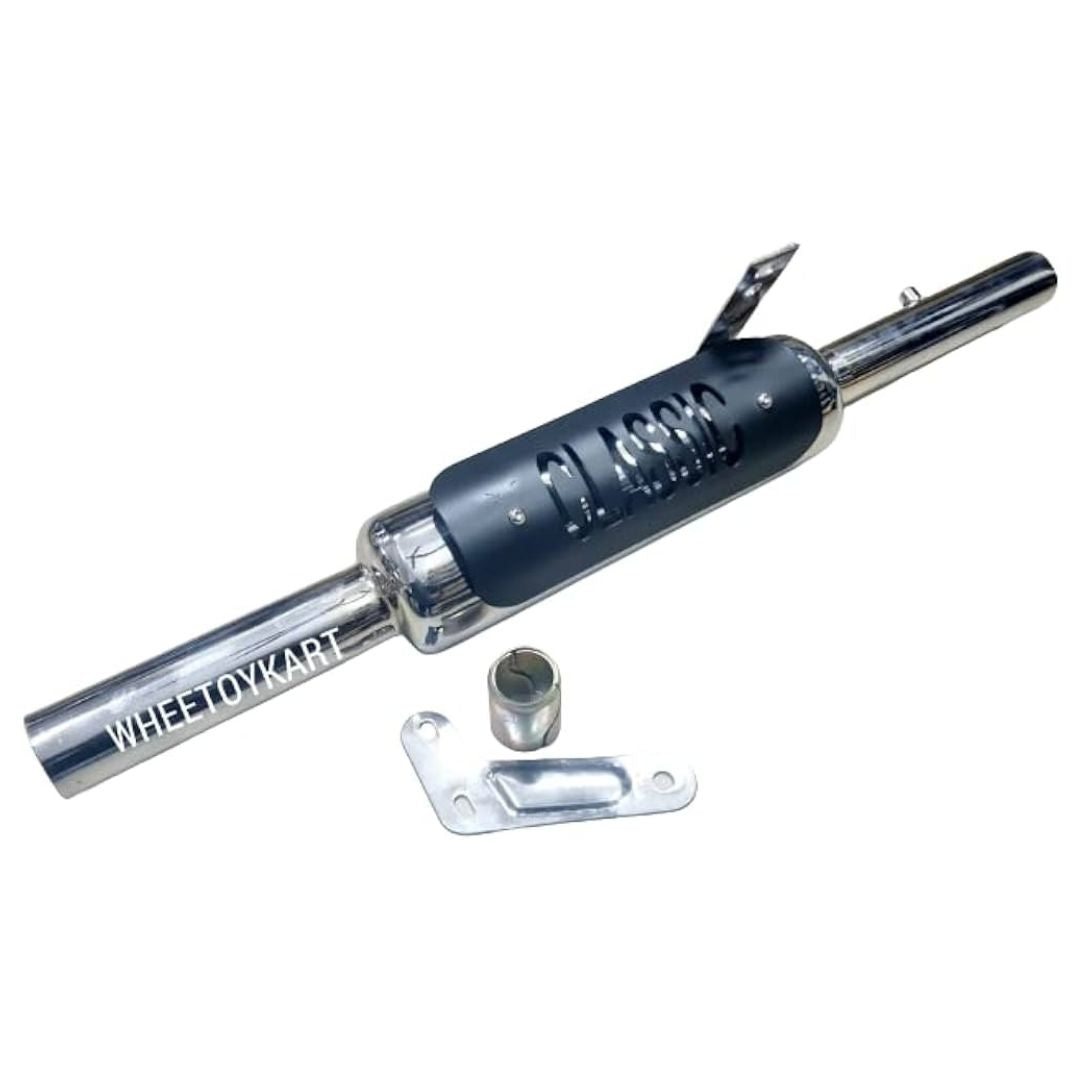Moto Macho Indore Silencer with Classic Plate
