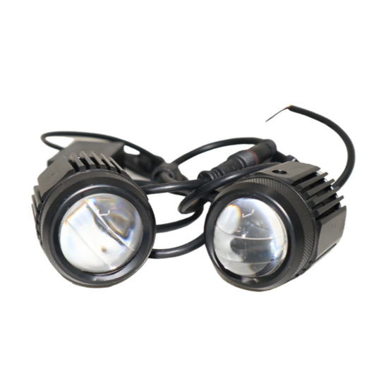 Premium Mini Drive LED Fog Light Double Color (White & Yellow) for Cars & Bikes
