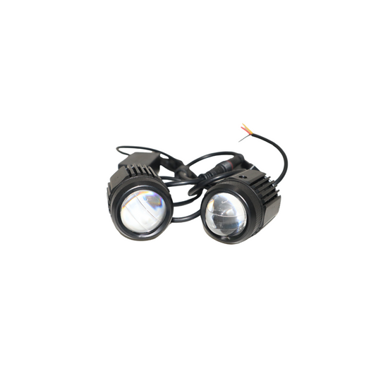 Premium Mini Drive LED Fog Light Double Color (White & Yellow) for Cars & Bikes