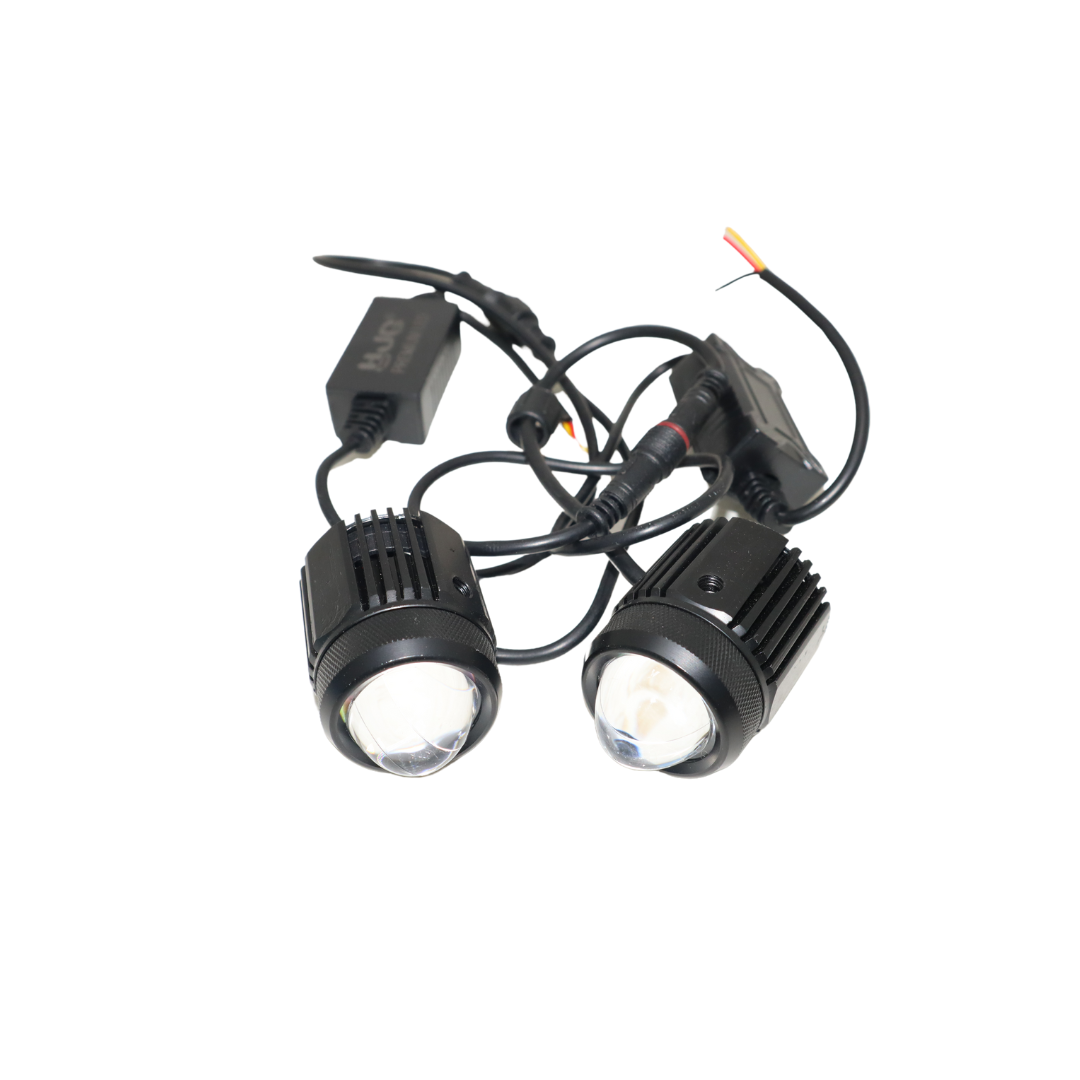 Premium Mini Drive LED Fog Light Double Color (White & Yellow) for Cars & Bikes