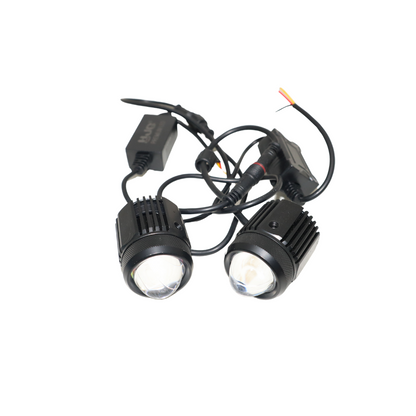 Premium Mini Drive LED Fog Light Double Color (White & Yellow) for Cars & Bikes