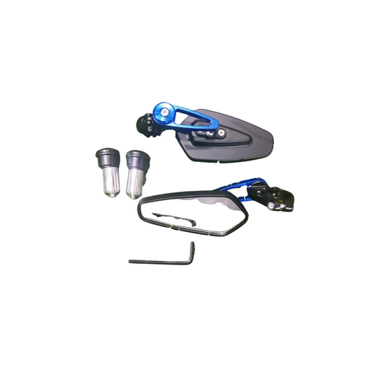 Imported Universal Bar End  Mirrors  for Motorcycle & Scooters, Universal Rearview Mirror-Blue