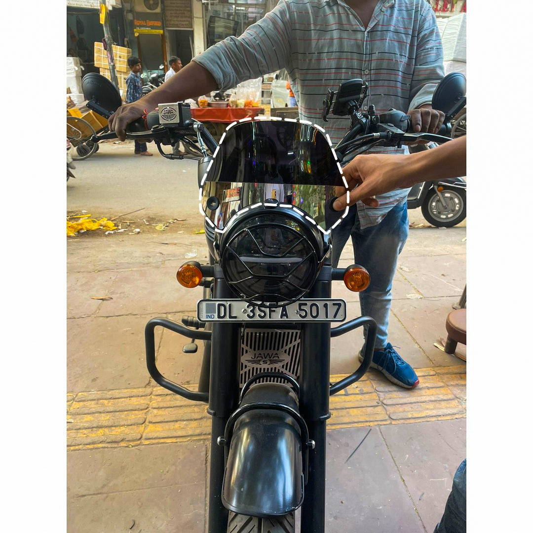 Small Size Visor with Plate for All Motorcycles