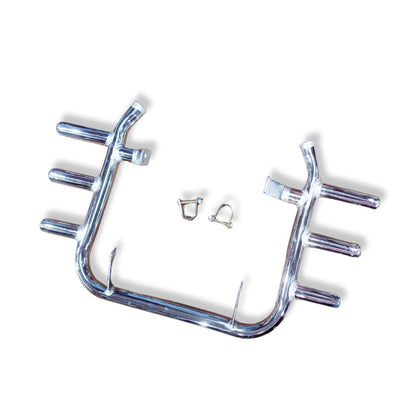 3-Rod Chrome Leg Guard forJawa 42 Bobber, Jawa FJ,  All Jawa Models & Yezdi Roaster 0r Yezdi Scrambler