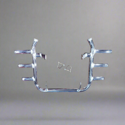 3-Rod Chrome Leg Guard forJawa 42 Bobber, Jawa FJ,  All Jawa Models & Yezdi Roaster 0r Yezdi Scrambler