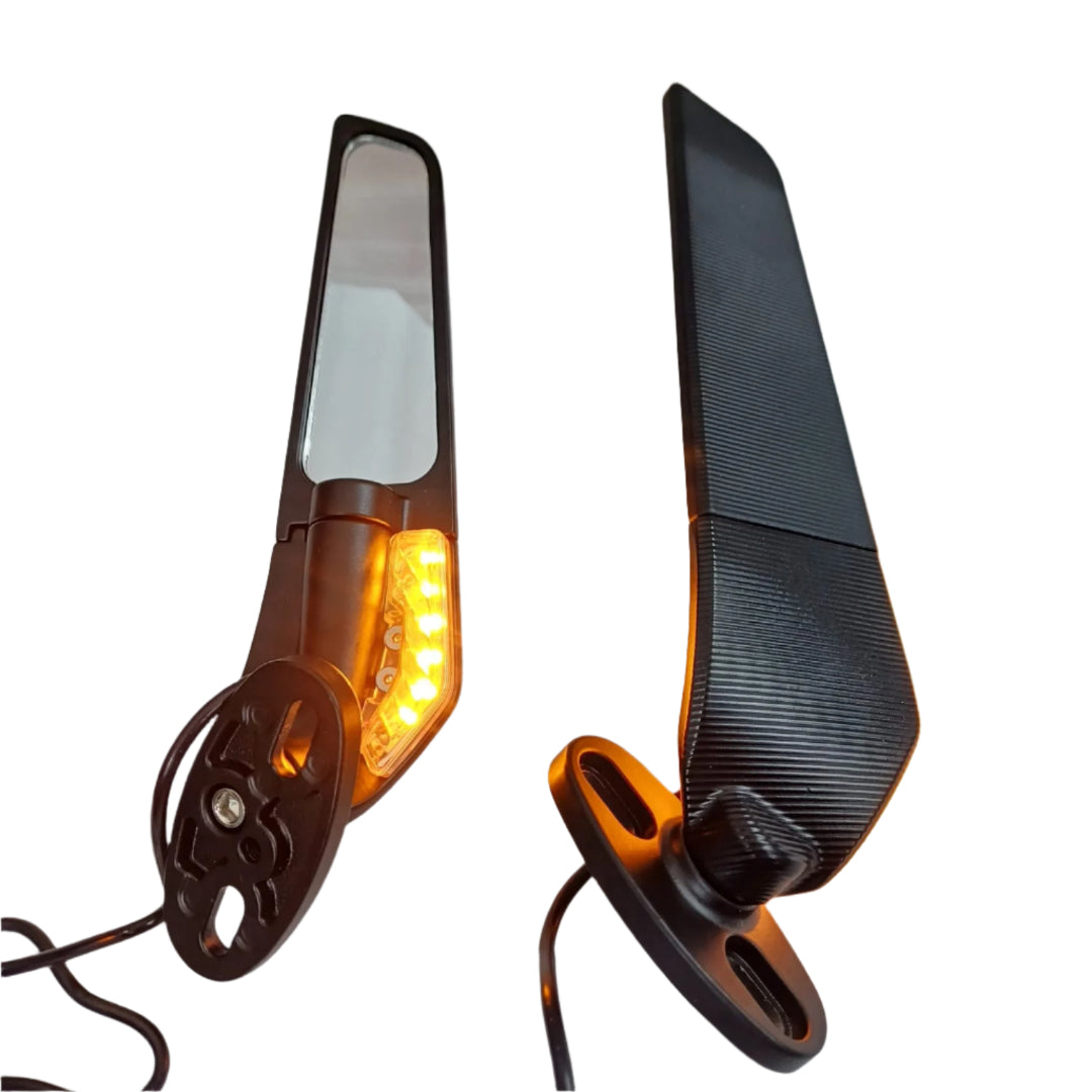 Adjustable Moto GP LED Stealth Mirror for TVS RR310 & Yamaha R15/MT15