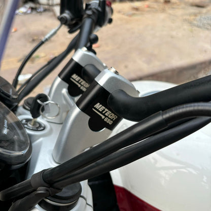 Handle Bar Riser Black | Enhanced Comfort & Control | Compatible with Royal Enfield Super Meteor 650