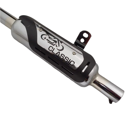 Moto Macho Indore Silencer with Dual Plate for Classic Reborn, Standard Reborn 350cc & Goan Classic