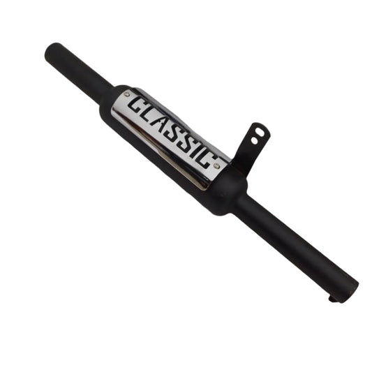 Moto Macho Indore Silencer with Classic Plate