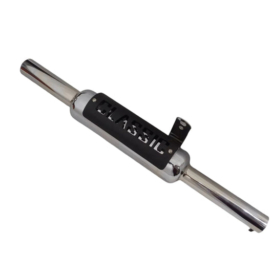 Moto Macho Indore Silencer with Classic Plate