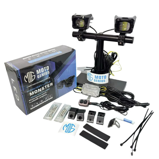 Moto Genius TK-100 70W LED Fog Light for Motorcycles - Single Lens