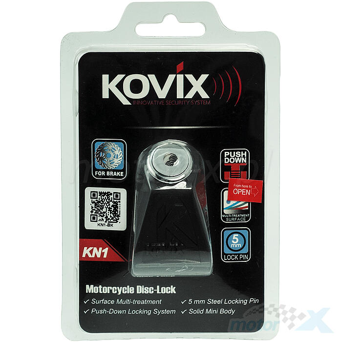 Kovix KN1 Disk Lock with Carbide Lock Pin | Stainless Steel, High-Security Disc Lock for Bikes