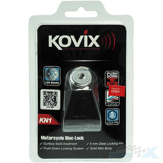 Kovix KN1 Disk Lock with Carbide Lock Pin | Stainless Steel, High-Security Disc Lock for Bikes