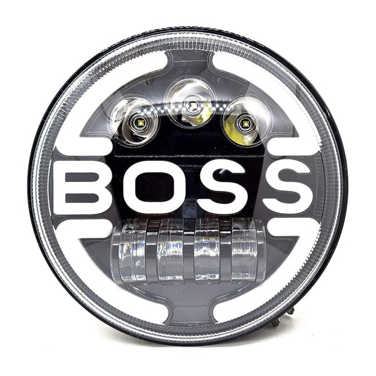 7" Inch Boss Headlight with 4 projector cut DRL LED Headlight for All Royal Enfield Models