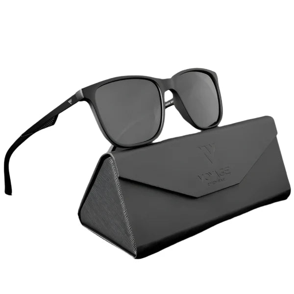 Wayfarer Polarized Sunglasses (Black Lens | Matt Black Frame - PMG5057)