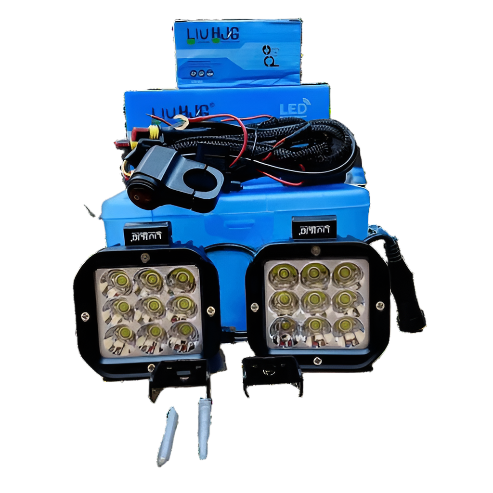HJG Original 60W CREE 9 LED Dual Color Yellow/White Fog Lights with Harness for Bikes, Cars & Jeeps
