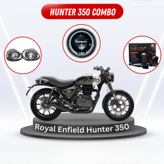 Royal Enfield Hunter 350 Fog Light, Headlight & Hazard Combo