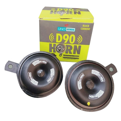 Minda D90 Black Horn for Motorcycles - Loud & Clear Sound