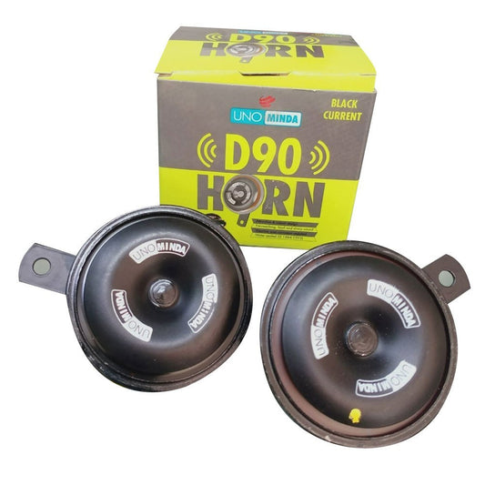 Minda D90 Black Horn for Motorcycles - Loud & Clear Sound