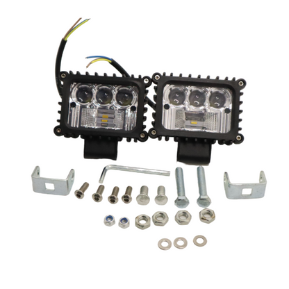 3-LED Economy 20W Square Light – Universal for Motorcycles
