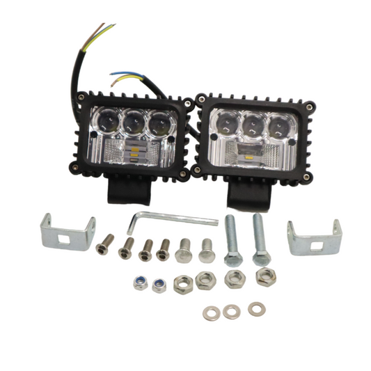 3-LED Economy 20W Square Light – Universal for Motorcycles